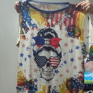 Patriotic Skull Kids T-Shirt
